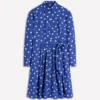 Alexa Long Sleeve Short Dress Bright Blue, Painted Dot Alexa Long Sleeve Short Dress Bright Blue, Painted Dot