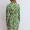 Alexa Long Sleeve Short Dress Green, Decorative Blossom Alexa Long Sleeve Short Dress Green, Decorative Blossom