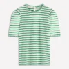 Ali Trim T-shirt Ivory and Amazon Stripe Ali Trim T-shirt Ivory and Amazon Stripe