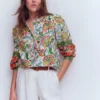 Alicia Linen Top Multi, Botanical Trail Alicia Linen Top Multi, Botanical Trail
