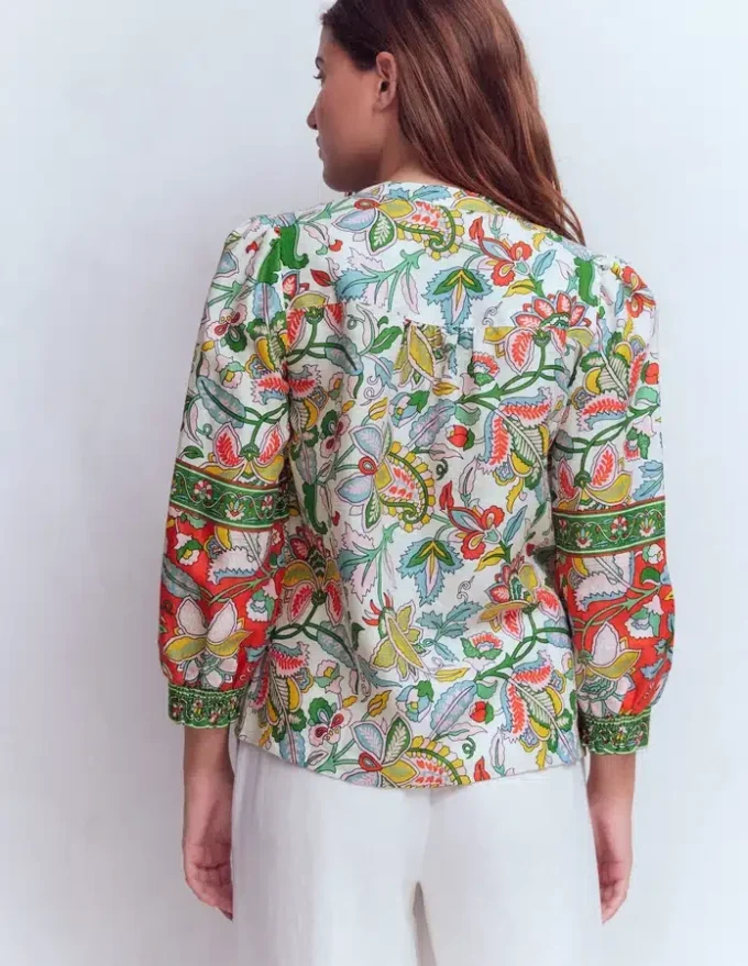 Alicia Linen Top Multi, Botanical Trail Alicia Linen Top Multi, Botanical Trail