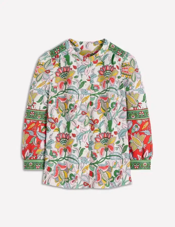 Alicia Linen Top Multi, Botanical Trail Alicia Linen Top Multi, Botanical Trail