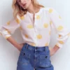 Alicia Linen Top White, Floral embroidery