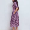 Amber Pleat Jersey Midi Dress Calla Lilly, Blossom Grove
