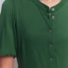 Amber Pleat Jersey Midi Dress Hunter Green