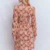 Amy Short Jersey Dress Brown, Decorative Blossom Amy Short Jersey Dress Brown, Decorative Blossom