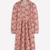 Amy Short Jersey Dress Brown, Decorative Blossom Amy Short Jersey Dress Brown, Decorative Blossom