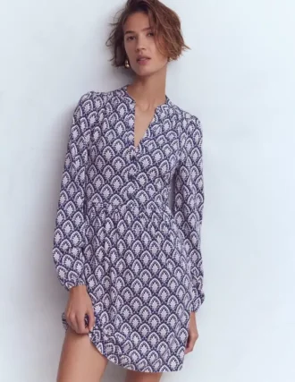 Amy Short Jersey Dress Navy, Petal Terrace