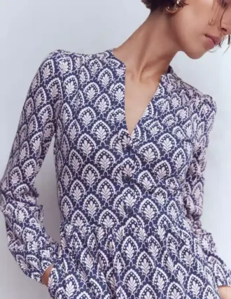Amy Short Jersey Dress Navy, Petal Terrace