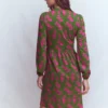 Amy Short Jersey Dress Olive, Blossomy Sprig Amy Short Jersey Dress Olive, Blossomy Sprig