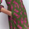 Amy Short Jersey Dress Olive, Blossomy Sprig Amy Short Jersey Dress Olive, Blossomy Sprig