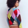 Anastasia Cashmere Sweater Multi Harlequin Jumper Anastasia Cashmere Sweater Multi Harlequin Jumper