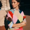 Anastasia Cashmere Sweater Multi Harlequin Jumper Anastasia Cashmere Sweater Multi Harlequin Jumper