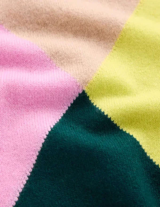Anastasia Cashmere Sweater Multi Harlequin Jumper Anastasia Cashmere Sweater Multi Harlequin Jumper