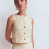 Andrea Cotton Shell Top Ivory broderie Andrea Cotton Shell Top Ivory broderie