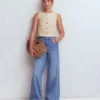 Andrea Cotton Shell Top Ivory broderie Andrea Cotton Shell Top Ivory broderie