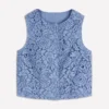 Andrea Lace Shell Top Cornflower Blue Andrea Lace Shell Top Cornflower Blue