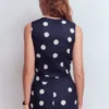 Andrea Linen Shell Top French Navy, Painted Dot Andrea Linen Shell Top French Navy, Painted Dot