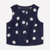 Andrea Linen Shell Top French Navy, Painted Dot Andrea Linen Shell Top French Navy, Painted Dot