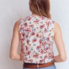 Andrea Linen Shell Top Ivory, Bloom Scatter
