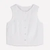 Andrea Linen Shell Top White Andrea Linen Shell Top White