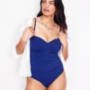 Andros Twist Front Swimsuit Navy Andros Twist Front Swimsuit Navy