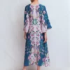 Angel Sleeve Boat Neck Dress Tourmaline Blue, Orchid Canopy Angel Sleeve Boat Neck Dress Tourmaline Blue, Orchid Canopy