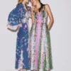 Angel Sleeve Boat Neck Dress Tourmaline Blue, Orchid Canopy Angel Sleeve Boat Neck Dress Tourmaline Blue, Orchid Canopy