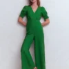 Anna Linen Jumpsuit Amazon Green Anna Linen Jumpsuit Amazon Green