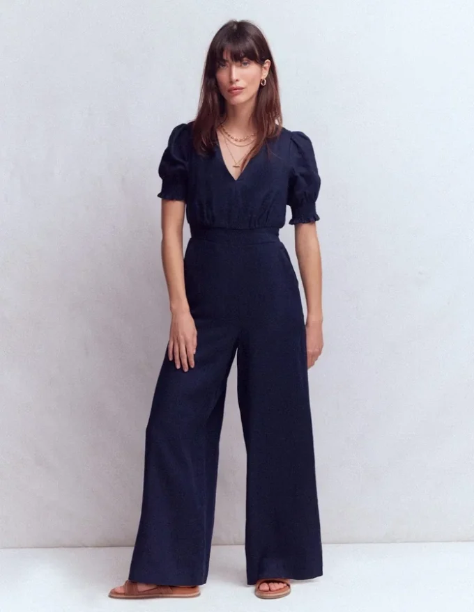 Anna Linen Jumpsuit Navy Anna Linen Jumpsuit Navy
