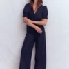 Anna Linen Jumpsuit Navy Anna Linen Jumpsuit Navy