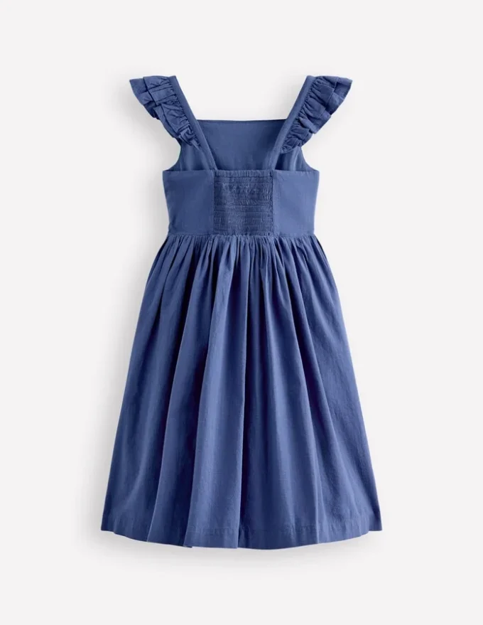 Annalisa Twirly Sundress Denim Blue Embroidery Annalisa Twirly Sundress Denim Blue Embroidery