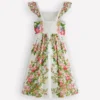 Annalisa Twirly Sundress Soft Ivory Floral Annalisa Twirly Sundress Soft Ivory Floral