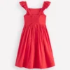 Annalisa Twirly Sundress Spicy Red Embroidery Annalisa Twirly Sundress Spicy Red Embroidery