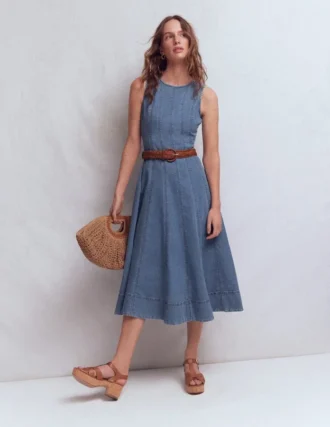 Annet Denim Midi Dress Mid Vintage