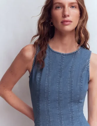 Annet Denim Midi Dress Mid Vintage