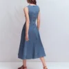 Annet Denim Midi Dress Mid Vintage Annet Denim Midi Dress Mid Vintage