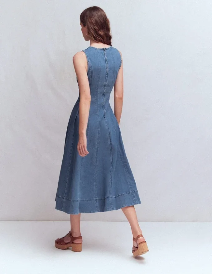 Annet Denim Midi Dress Mid Vintage Annet Denim Midi Dress Mid Vintage