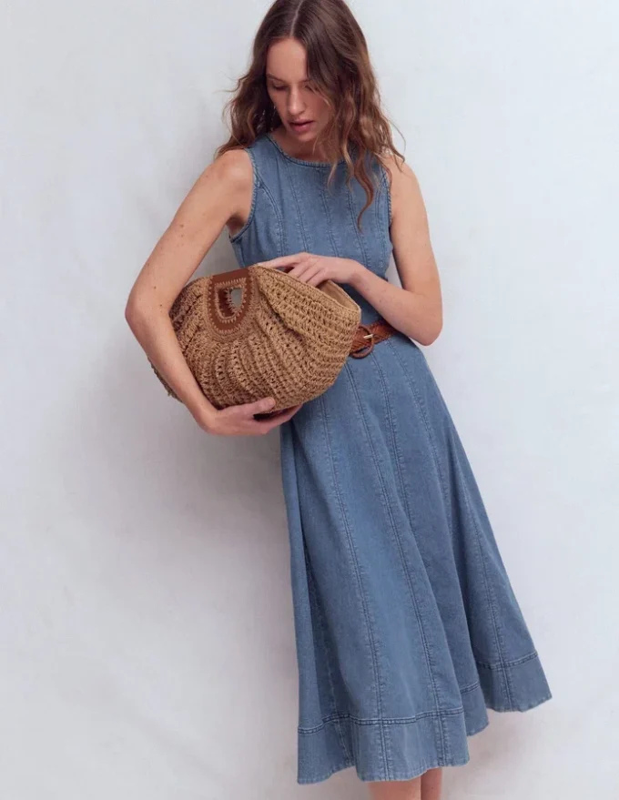 Annet Denim Midi Dress Mid Vintage Annet Denim Midi Dress Mid Vintage