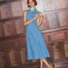 Annet Denim Midi Dress Mid Vintage Annet Denim Midi Dress Mid Vintage
