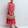 Annet Linen Blend Midi Dress Cherry Blush Annet Linen Blend Midi Dress Cherry Blush