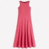 Annet Linen Blend Midi Dress Cherry Blush Annet Linen Blend Midi Dress Cherry Blush