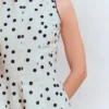 Annet Linen Blend Midi Dress Ivory Painted Dot Spaced Annet Linen Blend Midi Dress Ivory Painted Dot Spaced