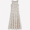 Annet Linen Blend Midi Dress Ivory Painted Dot Spaced Annet Linen Blend Midi Dress Ivory Painted Dot Spaced