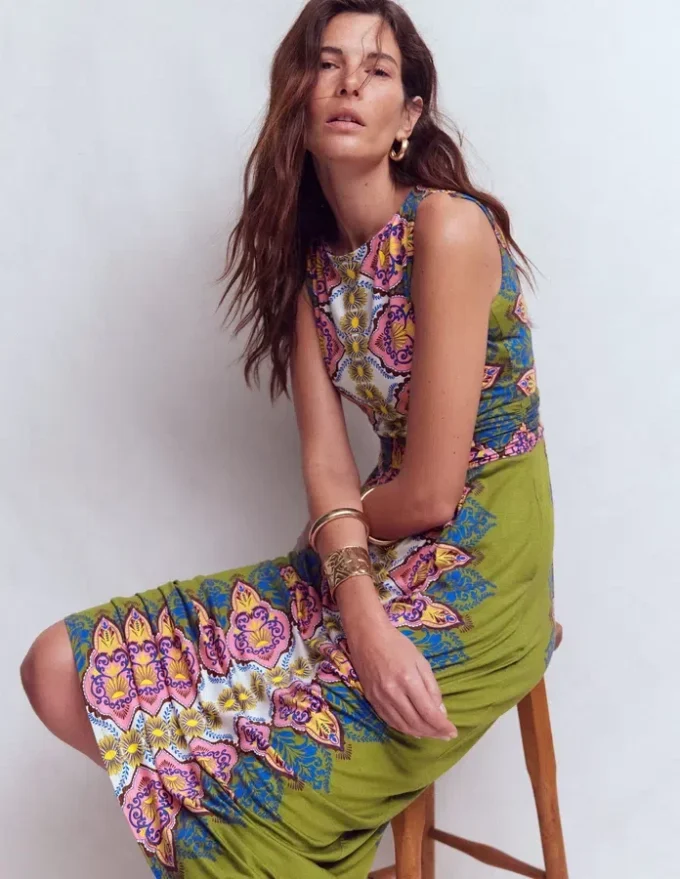 Antonia Jersey Maxi Dress Multi, Ornamental Garden Antonia Jersey Maxi Dress Multi, Ornamental Garden