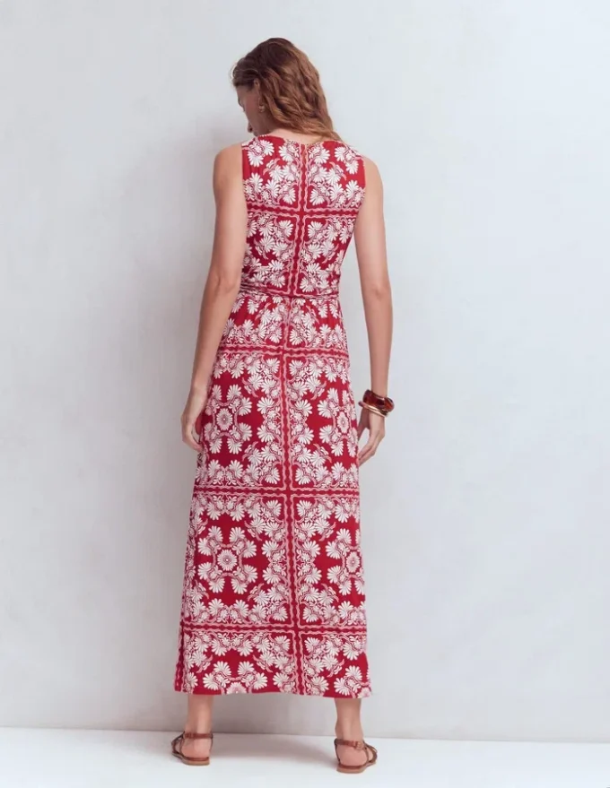 Antonia Jersey Maxi Dress Rich Chestnut, Botanical Charm Antonia Jersey Maxi Dress Rich Chestnut, Botanical Charm