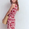 Antonia Jersey Maxi Dress Rich Chestnut, Botanical Charm Antonia Jersey Maxi Dress Rich Chestnut, Botanical Charm