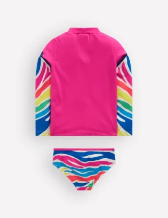 Appliqué Rash Vest Set Raspberry Pink Zebra