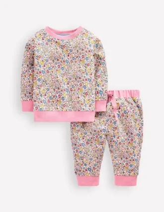 Appliqué Sweatshirt Set Multi Vintage Floral Ditsy