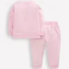Appliqué Sweatshirt Set Pink Floral Patchwork